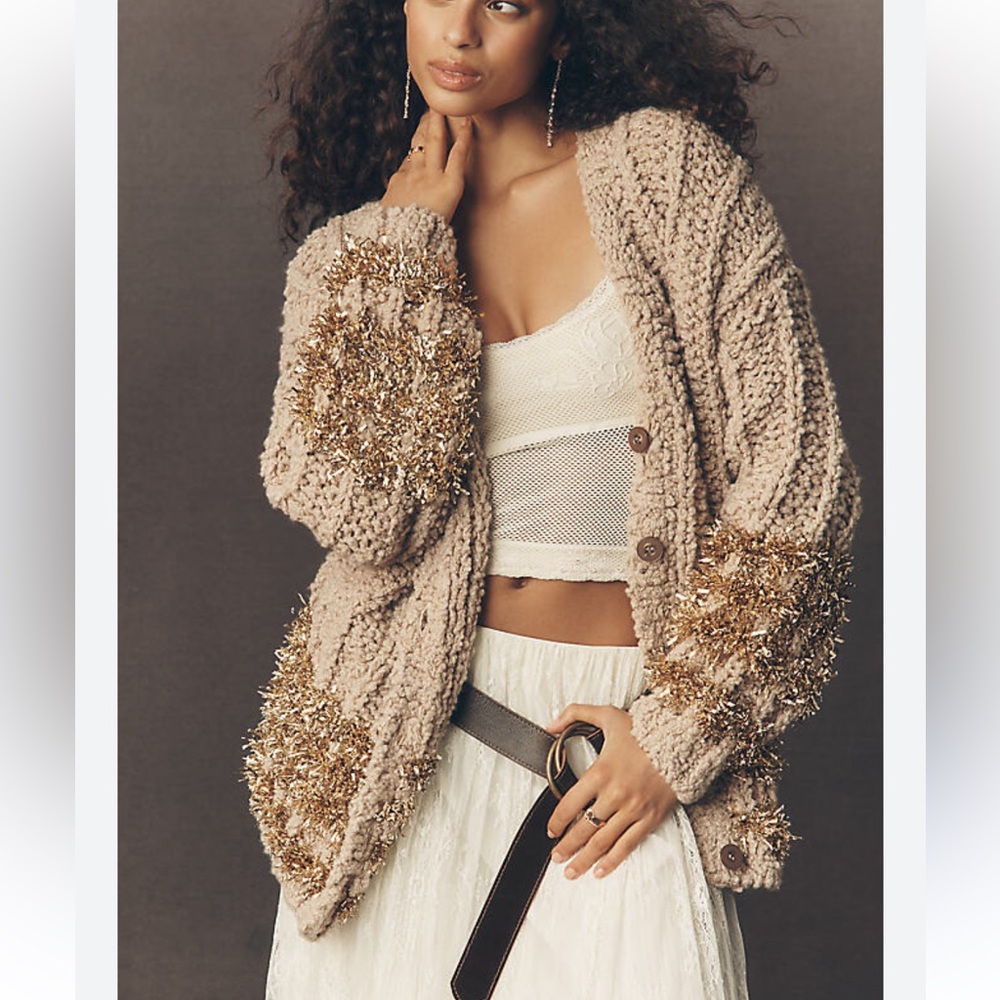 By Anthropologie Tinsel Wool Blend S NWT Cardigan Sweater